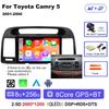 Qualcomm Car Radio Android 14 Wireless Car Play For Toyota Camry 5 2002 2003 2004-2006 Autoradio Multimedia Automotive Car Radio