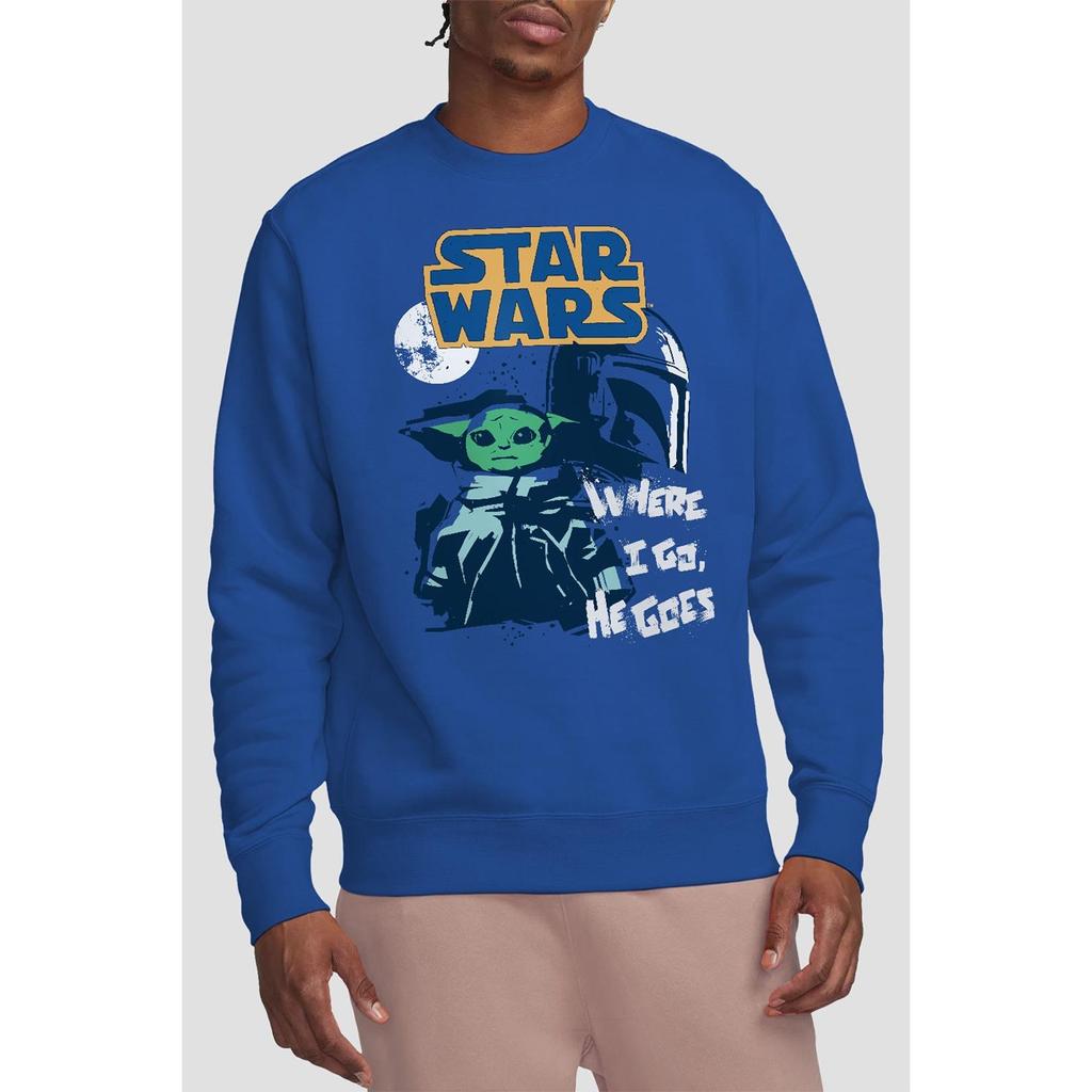 Star Wars Unisex Adult Swipe Grogu Sweatshirt