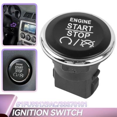 Interruttore Pulsante Avviamento/Arresto Motore Auto per Dodge Challenger Durango Grand Caravan Jeep Grand Cherokee 1FU931X9AC 33370101
