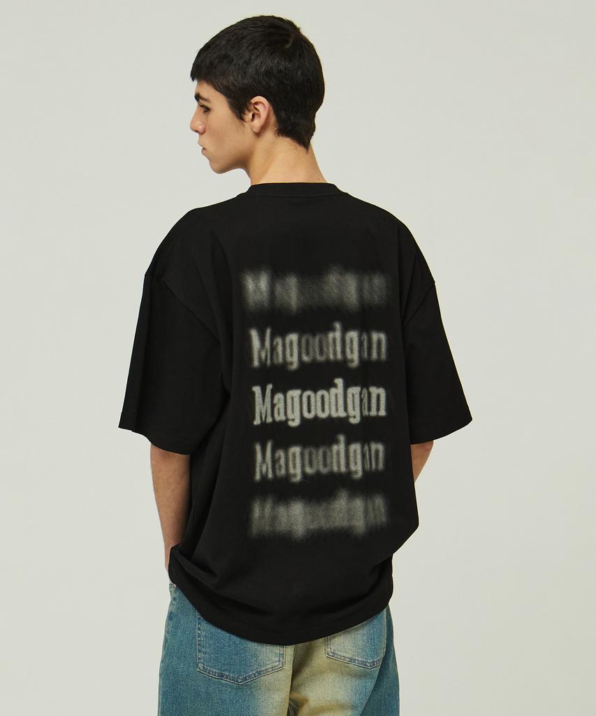 Mc Wood Gun Swagver 3547 Back Art Oversized Black Short Sleeve Tee