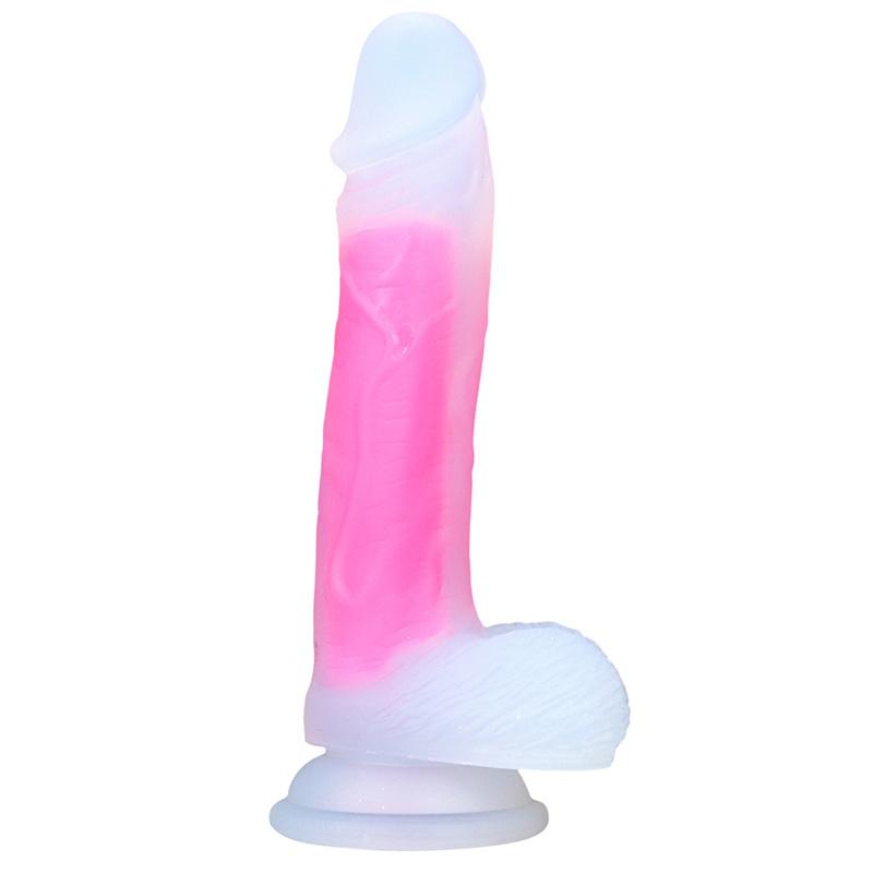 Ženské dildo Silikonové produkty Simulace Dospělý Malý Průhledný Svítící Měkké Sexuální Hračky