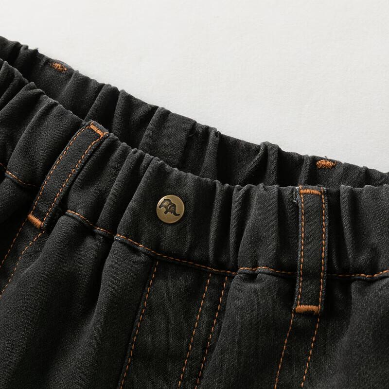 DAVE & BELLA Boys' Autumn/Winter Black Denim Jogger Pants