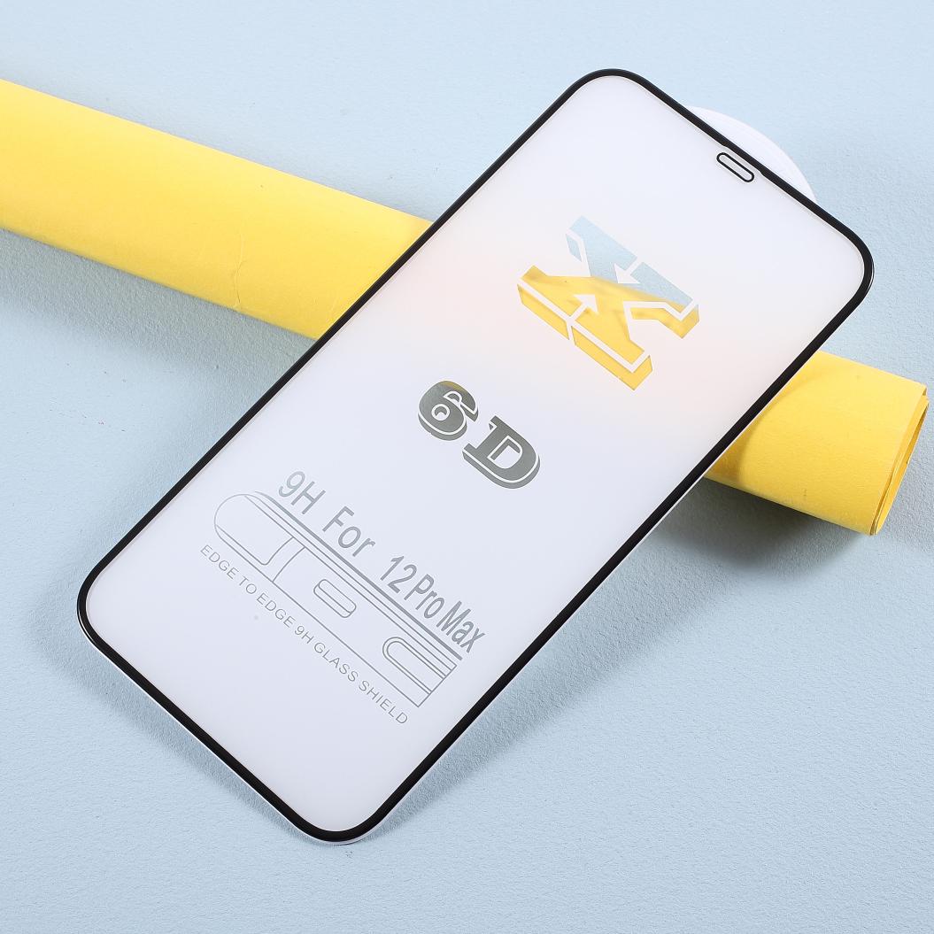 

6D Full Size Cold Carving Tempered Glass Screen Film (Full Glue) for iPhone 12/12 Pro Type A