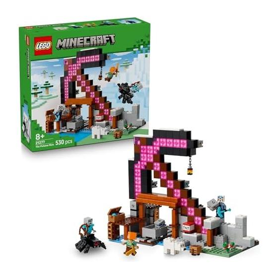 LEGO Minecraft Pickaxe Mine Toy Birthday Present Block Boys Girls Children 8 Years 9 Years 10 Years Old Elementary School Minecraft Goods Game Battle