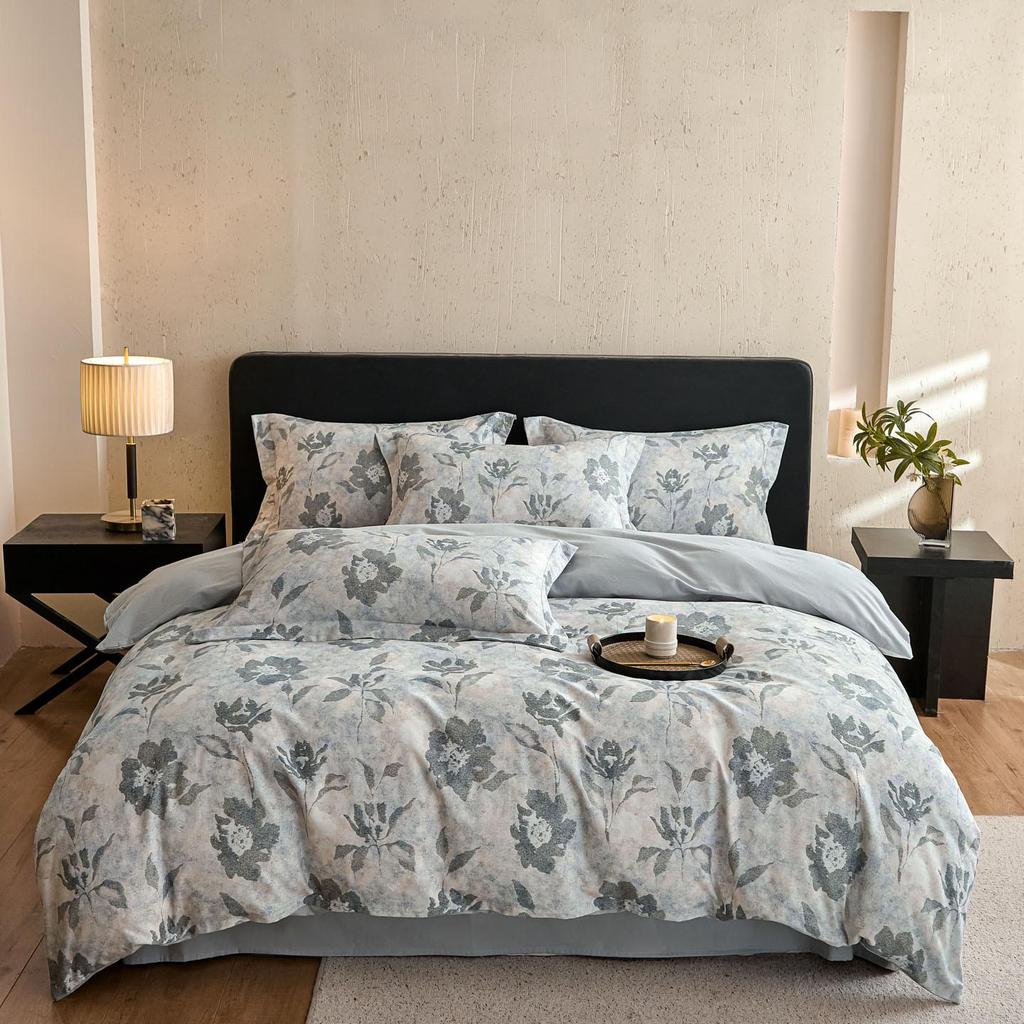 New Cotton Ceramic-Brushed Digital Print 4-Piece Eco Bedding Set for Autumn & Winter