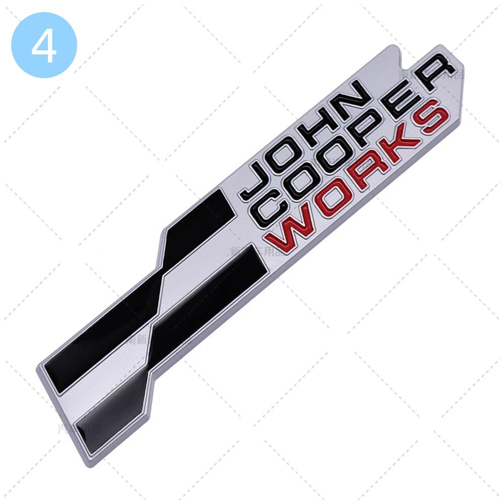 3D Metal NEW JCW Front Grille Badge Rear Trunk Emblem Sticker For MI-NI Cooper S R59 R60 R56 R58 F56 Countryman Clubman