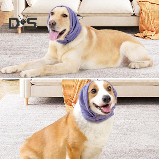 Dog Calming Hoodie Hematoma Ear Wraps Dog Head Cover Ear Muffs for Anxiety Relief Ear Protector Pet Supplies