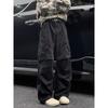 Spring Big Pocket Men's Cargo Pants Japanese Y2k Harajuku Loose Straight Wide Leg Trousers Baggy Pants Man Hip Hop Sweatpants
