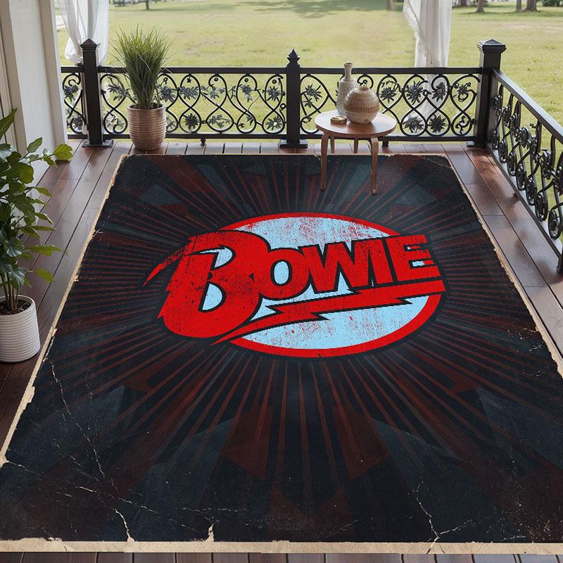 Alfombra de Suelo Suave Patrón David Bowie Alfombra de Área Felpudo Decorativo Para Decoración de Habitación del Hogar