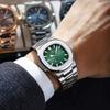 POEDAGAR Square Business Men Clock Stainless Steel Waterproof Luminous Date Male Wristwatch Sports Luxury Quartz Watches For Men