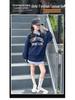 2025 Autumn Korean Style Outfit: Girls' Fashion Sweatshirt & Street Style Midi Skirt Set
