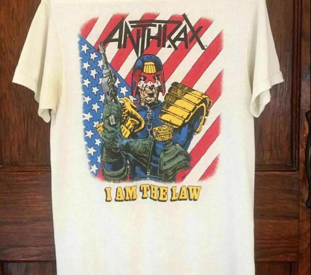 Vintage 1987 ANTHRAX Among the Living Judge Dredd T-shirt size S-5XL M