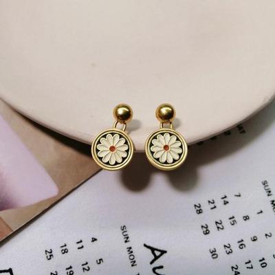 Brand - Unique Handmade Enamel Flower Earrings with Vintage Personality and Elegance