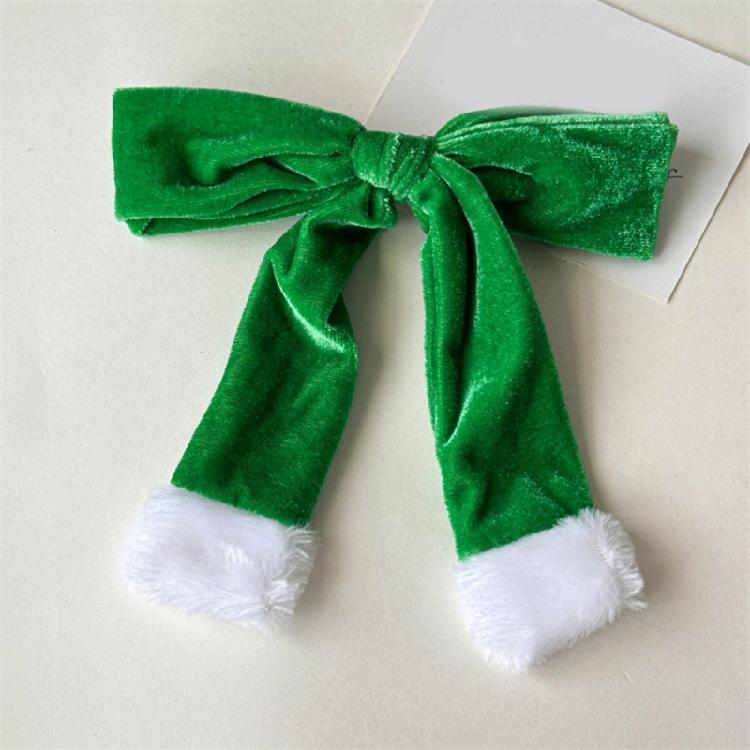 Süße Fellhaarspange Weihnachts-Haarnadel Süße Schleife Büsche Haarspange
