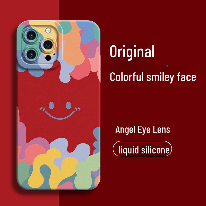 

Цветной защитный чехол с улыбающимся лицом для Redmi Note 14/11T Pro+ - Совместим с моделями 9–13 Redmi Note14 Pro