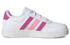 adidas Neo Breaknet 2.0 Slip Resistant Low Top Kids' Skateboarding Shoes White Pink Kids' HP8959