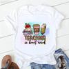 Hot Selling Women's Top Hot Selling Love Personality Pattern Printed Short-sleeved T-shirt Women Summer polyester fabric