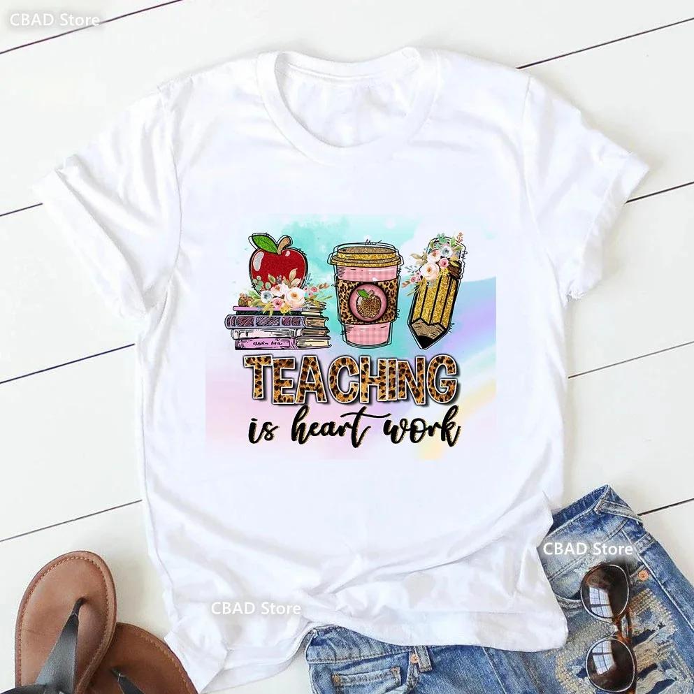 Hot Selling Women's Top Hot Selling Love Personality Pattern Printed Short-sleeved T-shirt Women Summer polyester fabric