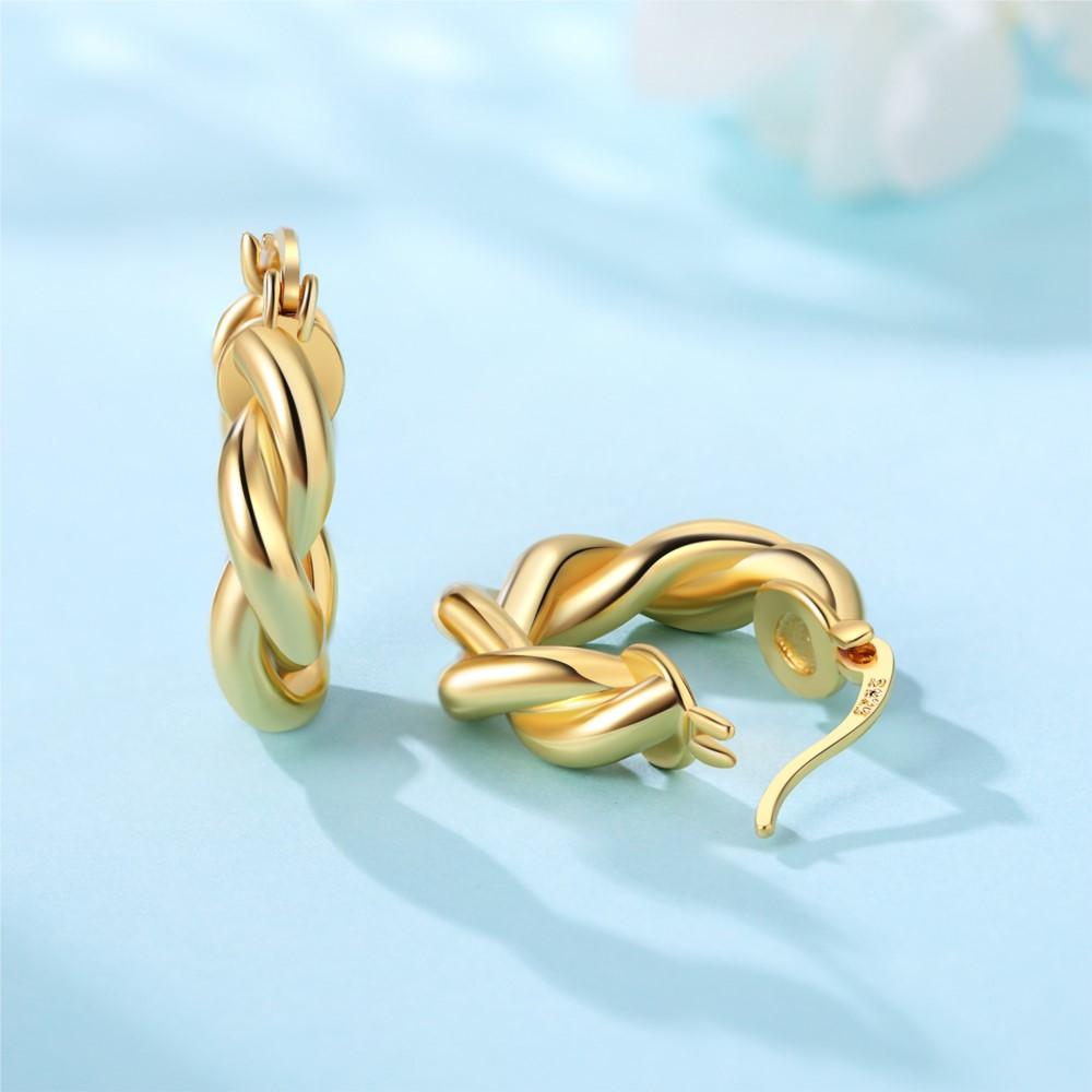 Orecchini Versatili in Argento 925 Dorato Temperamento Gioielli Orecchini a Cerchio Versatili Per Donne Gioielli Regali per Feste di Compleanno