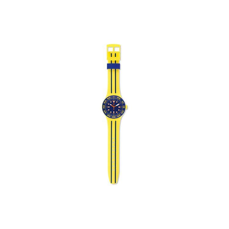 Swatch Kwarts Uurwerk Professioneel Duikhorloge 44mm Blauwe Wijzerplaat Kunststof Kast Siliconen Band Dameshorloges SUUJ400