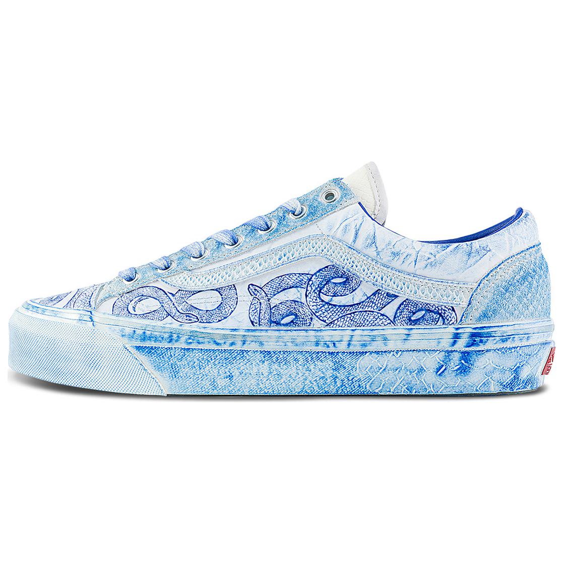 

New Vans Low Top Skateboard Shoes Unisex White Blue VN000D57CDA 41