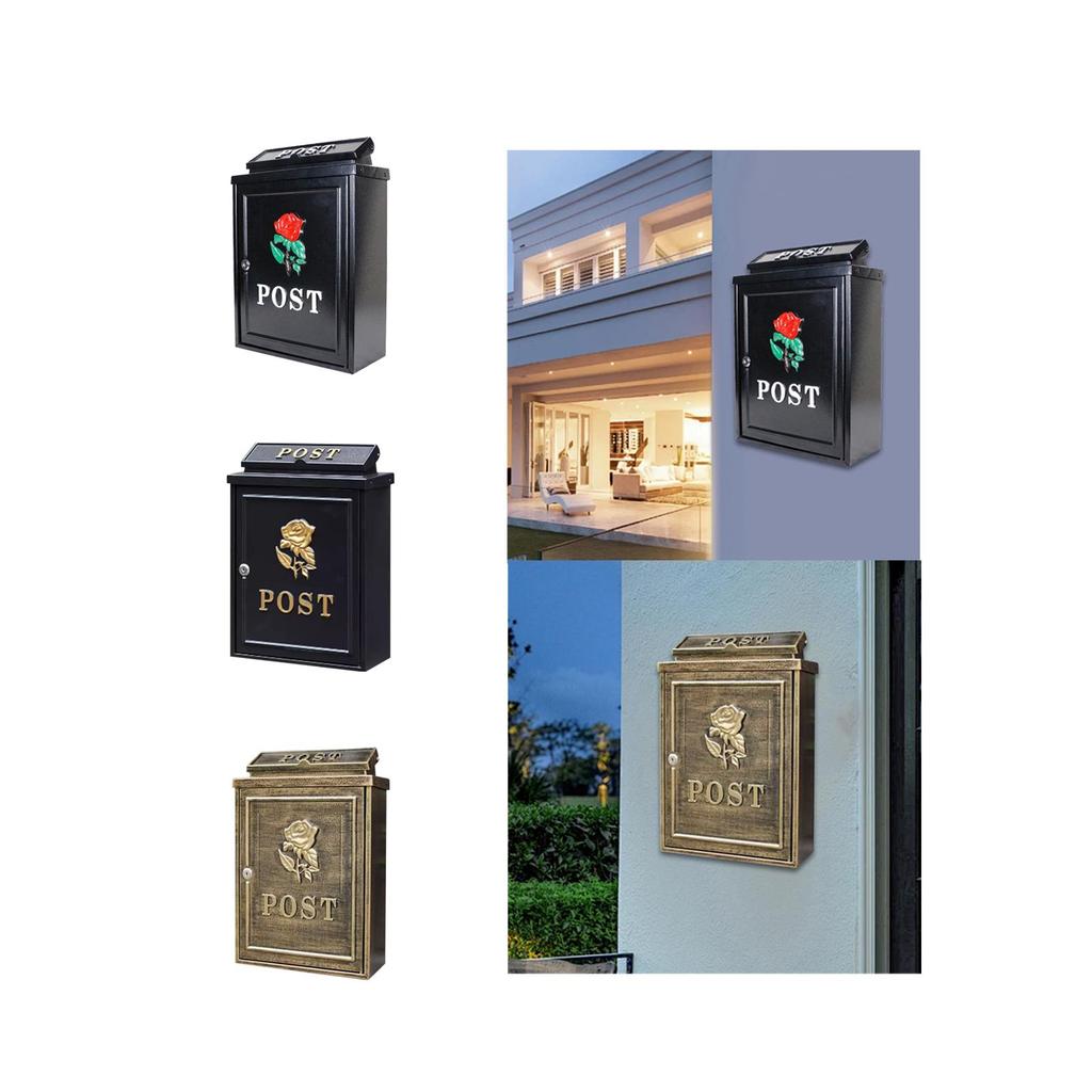 Drop Box Newspaper Holder Post Wall Hanging Mail for Outside House Garden
