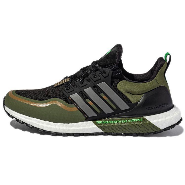 Adidas Ult Anti-Twist Comfortable Fabric Non-Slip Wear-Resistant Mid-Top Trail Running Shoes Unisex Running Shoes Black Green GY6311