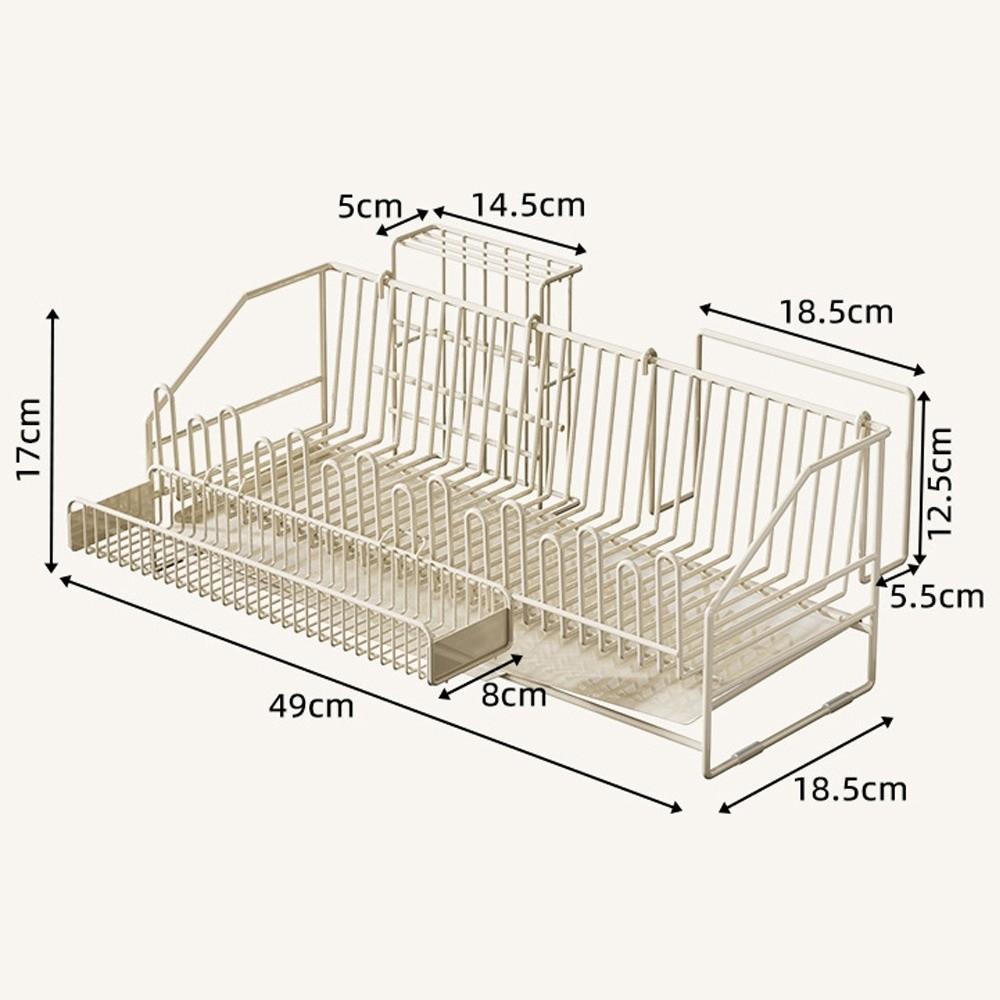 Portable Cutlery Storage Basket Convenient Drain Dish Rack Holder  Kitchen Supplies