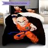 Dragon Ball Krillin Muster Bettwäsche Heimdekoration Geburtstagsgeschenk (1 Bettbezug + 2 Kissenbezüge, ohne Füllung)