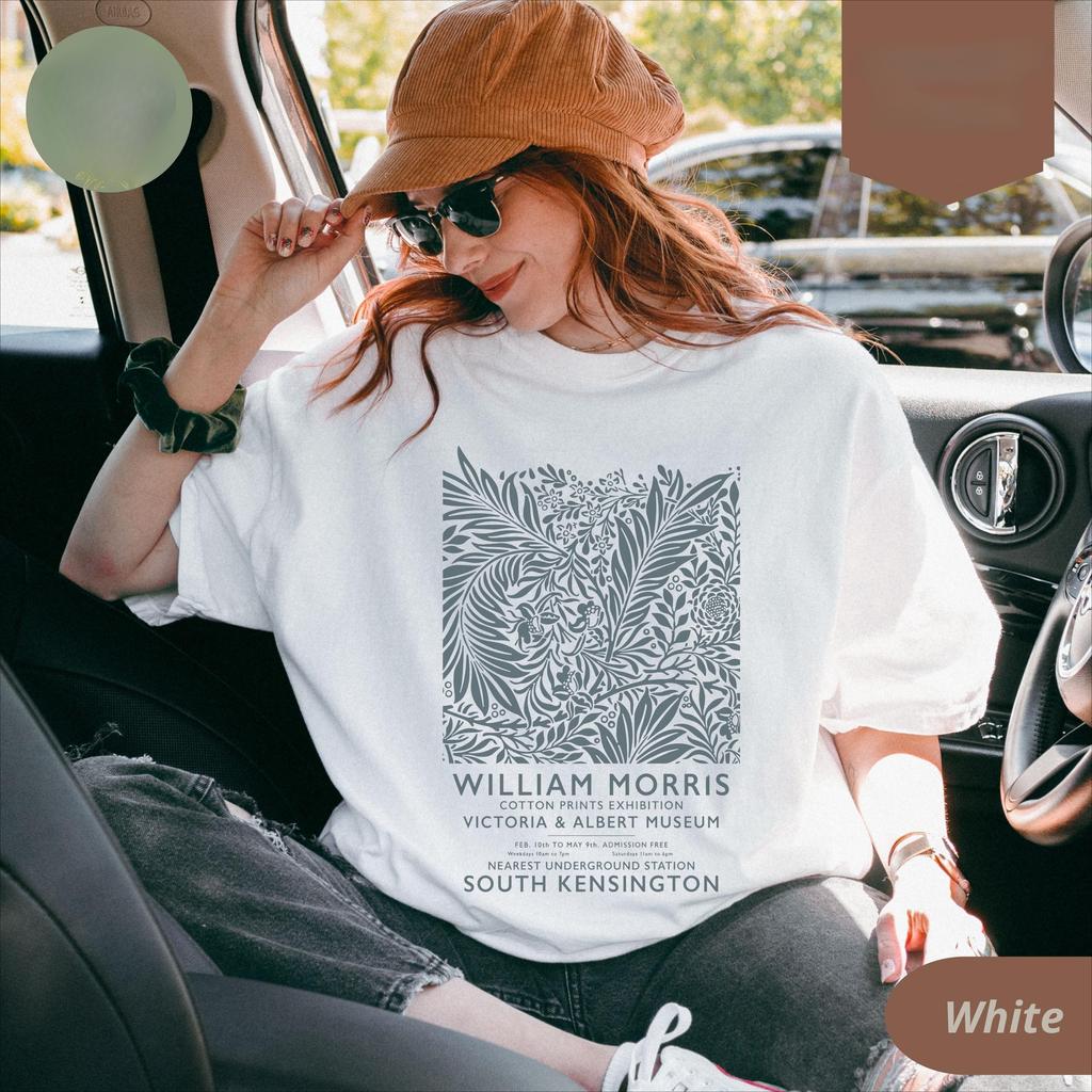 2026 Summer Womens Retro Floral TShirt Cotton and Breathable Short Sleeve Streetwear Oversized Loose Casual Chic Aesthetic Tee