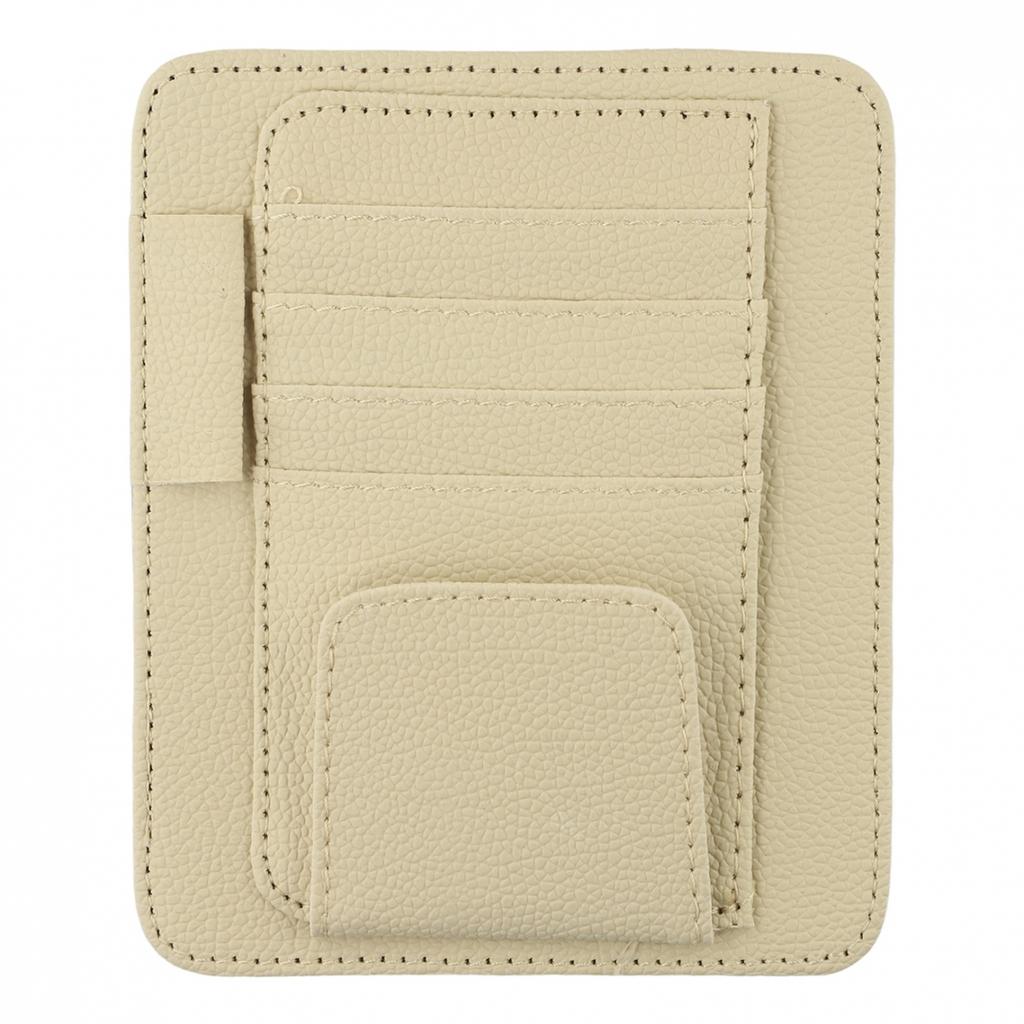 Secure and Accessible Car Sun Visor Organizer PU Leather Storage Pocket