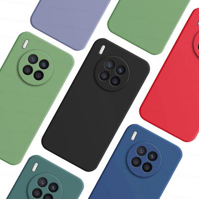 Huawei Nova 8i Kılıf İçin Huawei Nova 8i Kapak İçin Darbeye Dayanıklı TPU Sıvı Silikon Koruyucu Telefon Arka Kılıfı Huawei Nova 8i İçin