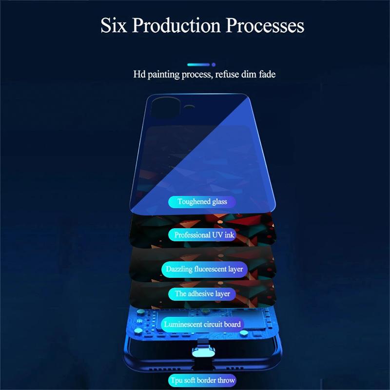 For iPhone 16 Case Call Flash Series Pattern Printing Tempered Glass+TPU Combo Phone Case