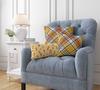 Vargottam Luxury, Printed Mustard Yellow Cushion  Covers,  Decorative Pillow  Covers,  Square  Throw Pillowcase