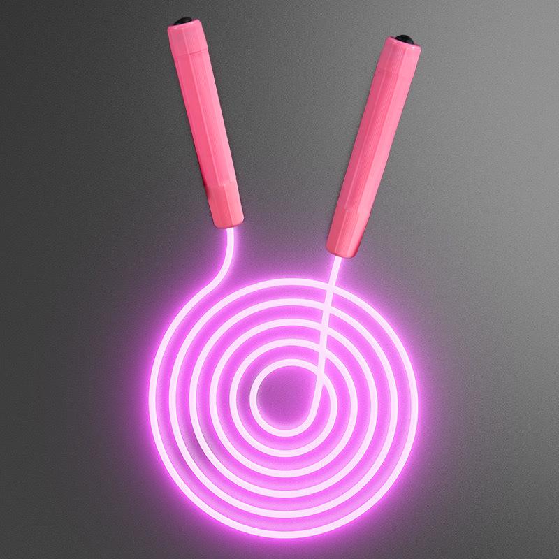 Luminous LED Fiber Optic Skipping Rope for Kids & Adults - Dazzling Colorful Light for Outdoor Evening Fun