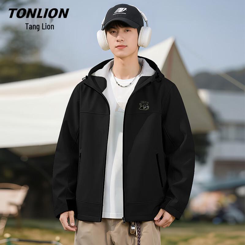 TonLion Men s Spring/Autumn Waterproof Hooded Jacket M