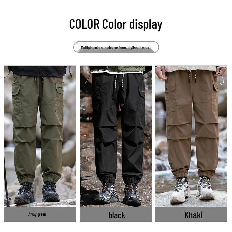 Jeep Men's Loose Fit Multi-Pocket Cargo Pants