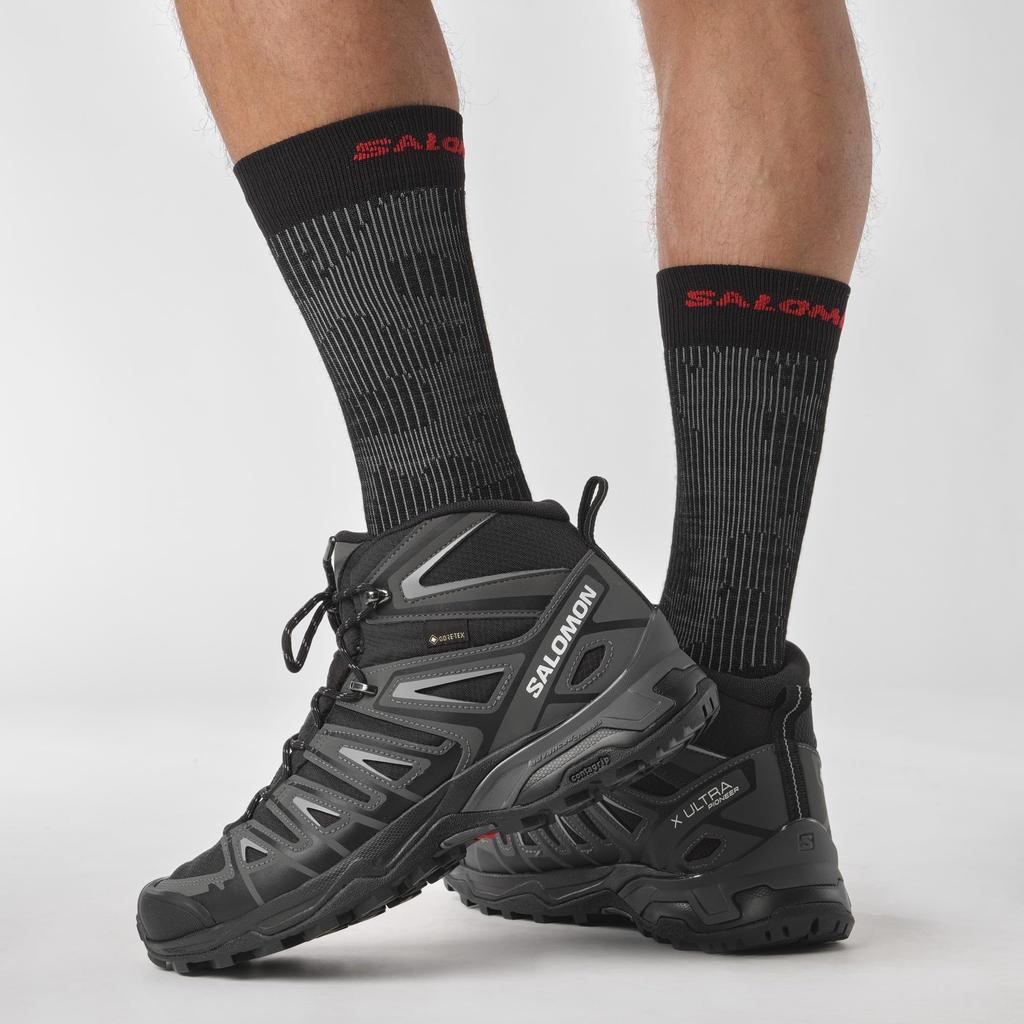 SALOMON X ULTRA PIONEER MID Size Cm GORE-TEX Men's Hiking/Trekking Shoes, Black/Magnet/Monument, 27.0