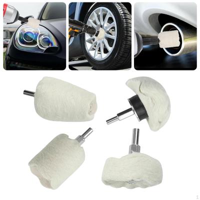 Buffing Wheel for Drill, Polishing with 1/ Hex Shafts /Aluminum/Stainless Steel/Chrome