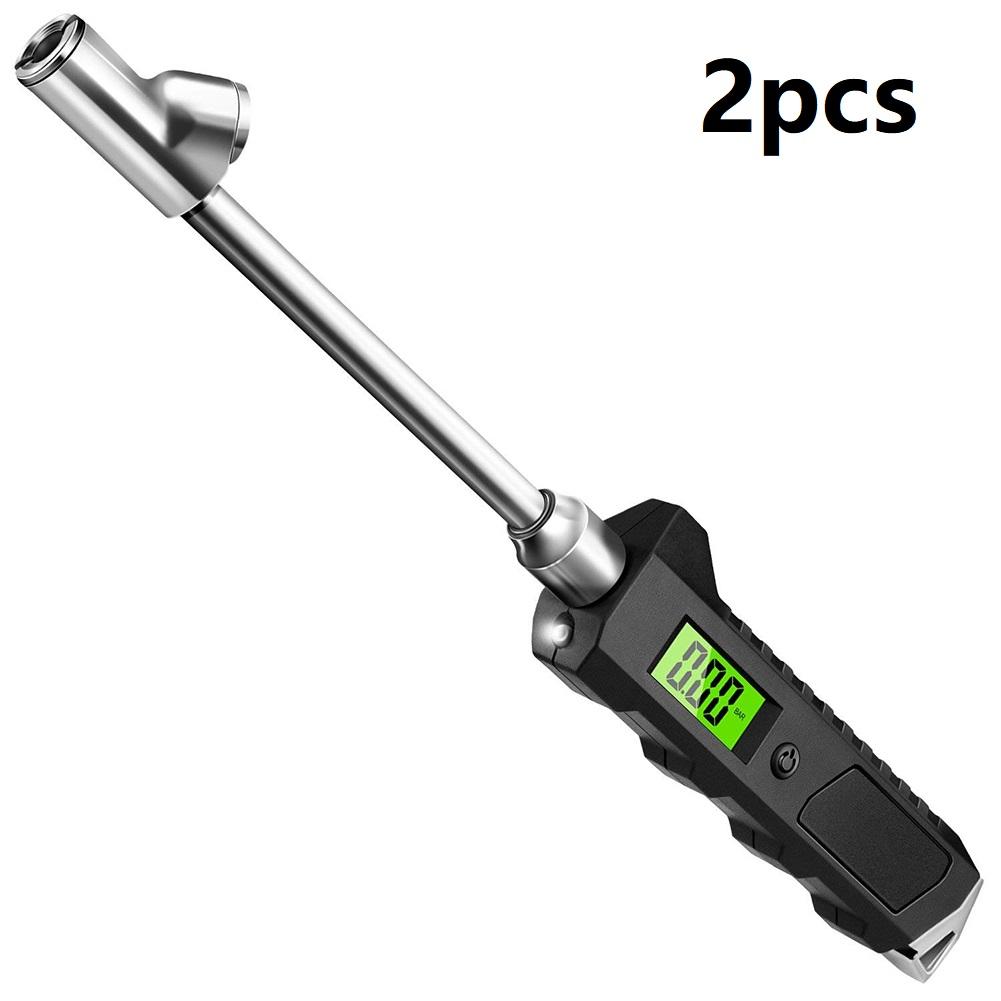 Digitaler Reifendruckmesser 230 PSI Doppelkopf Edelstahl für LKW Auto LCD Taschenlampe Fahrzeugtester
