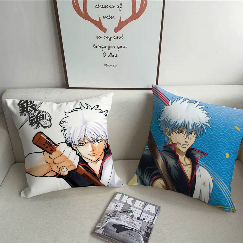 Anime GinTama Pillow Case Plush Fabric Soft Pillowcase Double Sided Print Cushion Cover Household Gifts