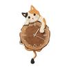 Tail Swing Wall Mounted Clock Cute Cat Hanging Clock Modern Style Cat Wall Clock  Bedroom