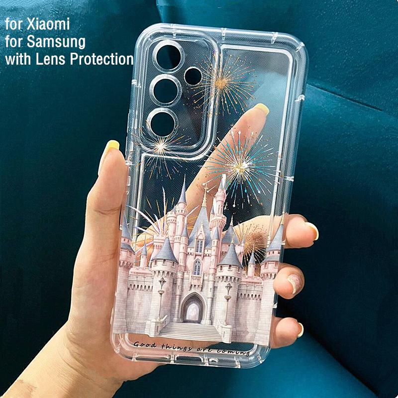 Colorful Firework Ferris Wheel Clear Case for  Redmi Note 13 Pro Plus 5G 12 11 11S 10S 10 9 9S 4G Soft Airbag Cover Funda