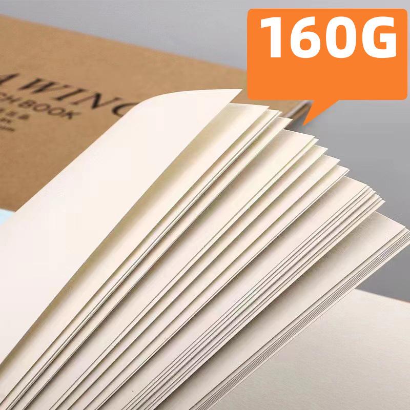 8K/16K Sketchbook Thick Paper Brown Spiral Notebook Professional Artist Graffiti Painting Book Art School Stationery
