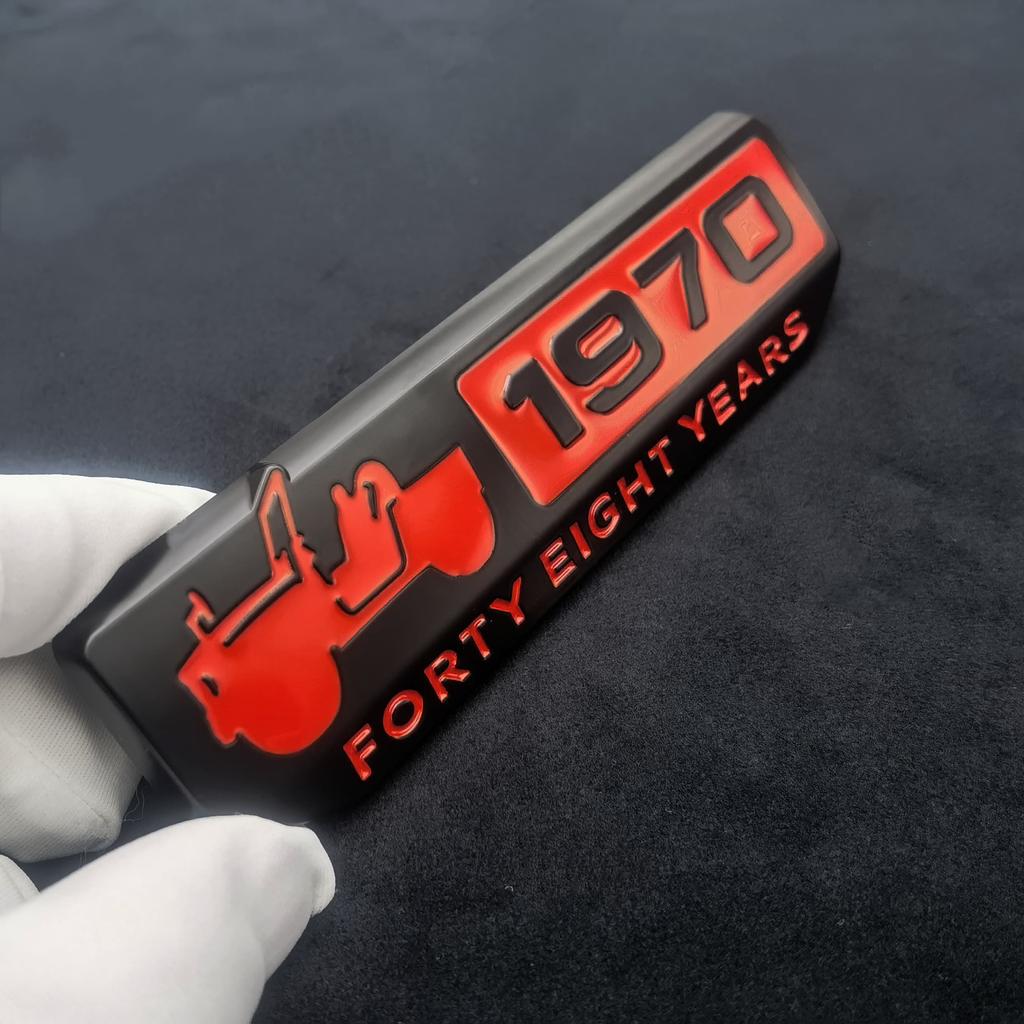 1Pc 3D Metal 1970 Commemorative Mark Car Body/Car Sider Fender/Car Rear Trunk Emblem Badge Sticker for Jimny JB23 JB43 JB64 JB74