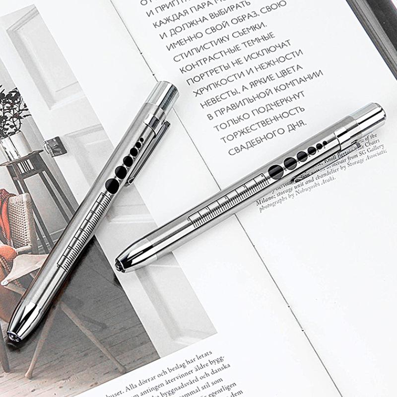 Flashlight Work Light First Aid Pen Light Torch Lamp Pupil Gauge Measurement Portable Mini Portable Medical Handy Led Pen Light