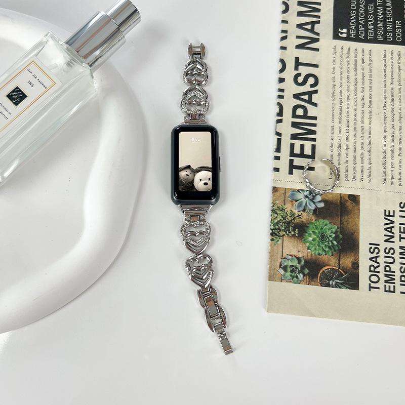 

Металлический ремешок, совместимый с браслетом Huawei 10/9/8/7 и Honor 6/7, версия NFC - стильный летний дизайн For Huawei Bracelet 10/9/8/NFC