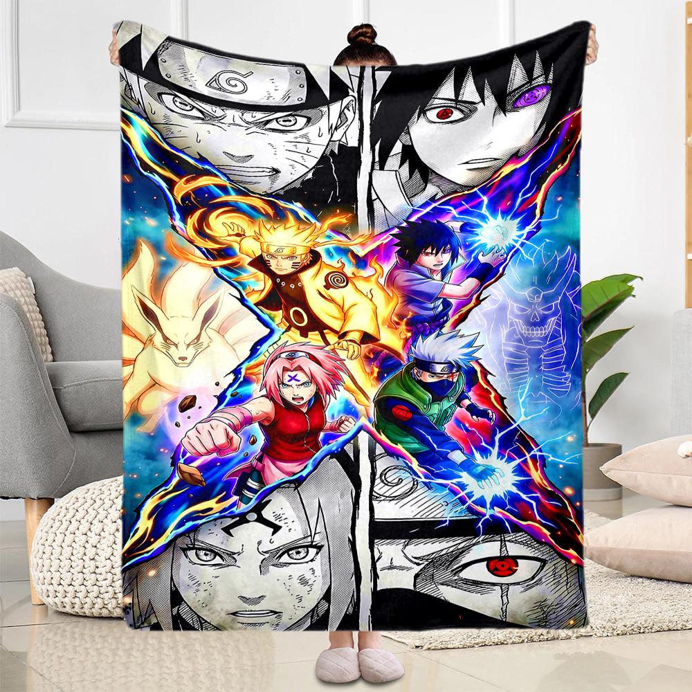 Naruto And Nine-tailed Fox Suitable Blanket for Offices, Travel, Living Rooms Also a Good Gift for Friends and Family Suitable for All Seasons.