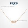 Fred Women's 18K Gold Diamond Horseshoe Buckle Necklace - Medium/Small High-End Nautical Clavicle Chain