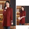 Mid-length Knitted Sweater Women's Fashion Solid Color Loose Large-sized Sweater Autumn and Winter Casual Half Turtleneck Pullover